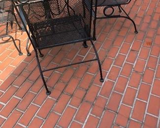 Outdoor 5 pieces wrought iron with umbrella....$250
