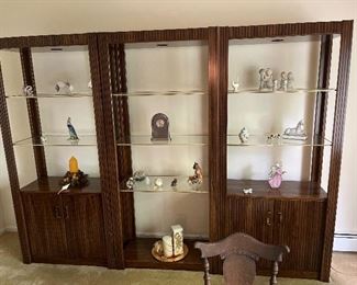 wall unit comes apart in three