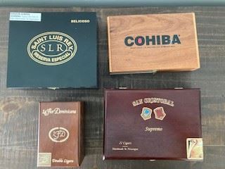 Four Cigar Boxes (Lot E)