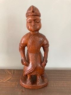 Hand Carved Wood Statue 16"