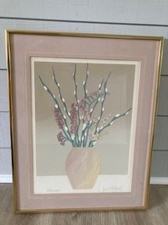 Framed Embossed Seriograph "Willows" Signed David Allgood w/COA 20x16