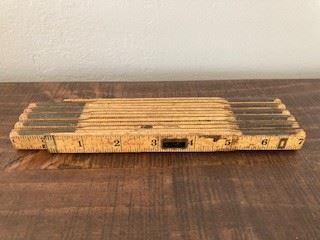 Vintage Evans Wood Foldable Ruler