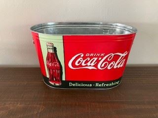 Coca-Cola Tin Cooler/Bucket. 16.5x9.25x9