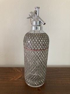 Vintage Sparklets Seltzer Bottle w/Wire Mesh