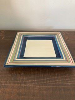 Living Art "Rupert" Square Ceramic Plate. No chips/cracks/crazing. 10x10