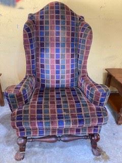 Upholstered Armchair with Squares 54x36x21