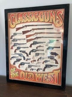 1979 Framed Time Life "Classic Guns of the Old West" 31.5x25
