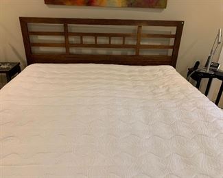 king headboard, mattress and box springs