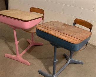 vintage school desks