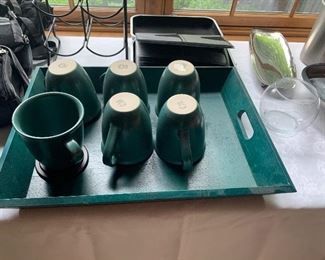 Mugs and tray from Sweden