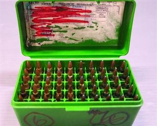 22-250 REM Ammo, Approx 50 Rds In Case-Guard Box, Local Pickup Only
