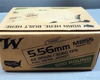 Winchester M855 5.56mm Range Pack, Approx 500 Rds, Local Pickup Only
