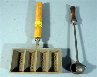Lyman Lead Mold And Lead Ladle
