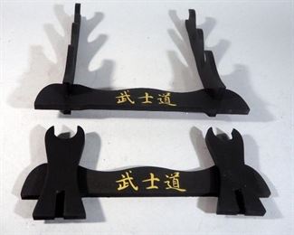 Swords Stands, Qty 2, 1 Holds 3 Swords, Other Holds 1 Sword
