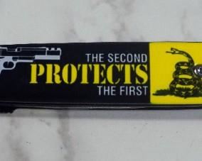 Second Amendment Themed Stiletto Knife, 4" Blade
