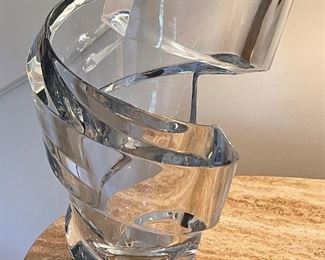Baccarat Spirale Vase Limited Edition Designed by Thomas Bastide. This Vase retails for $17,000 in retail stores.