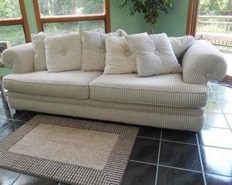 Sofa Loveseat, Chair and Ottoman Gray and Beige