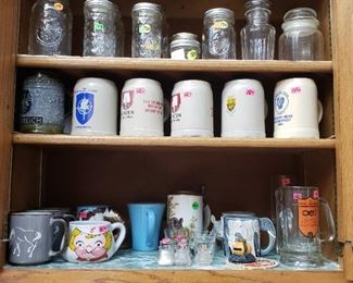 Salt glaze German beer mugs, jars  special coffee cups