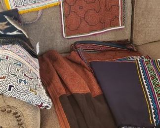 Peru textiles hand made by Shipibo Indian Artisans