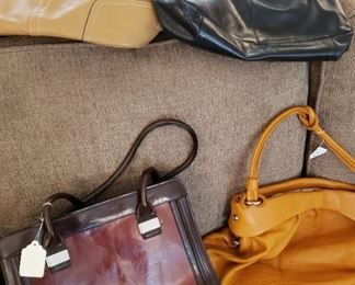 Ladies name brand handbags, LEATHER