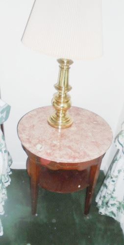 MARBLE END TABLE