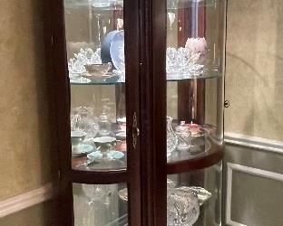 Pulaski Lighted Bow Front Curio Cabinet