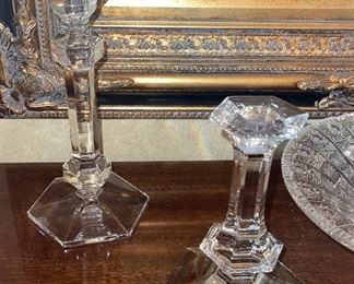 Val St Lambert Candlestick Holders