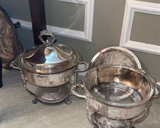 Pyrex Silver-plated Chafing Dishes