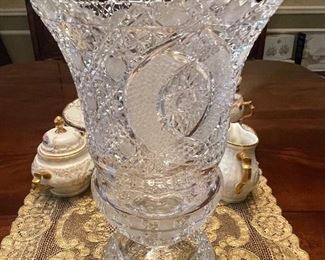 Stunning Cut Crystal Vase