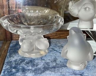 Lalique Birds Pedestal Bowl