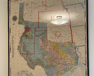 Vintage Replica Texas Map