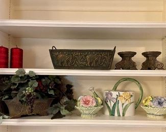 Metal Containers Elephants, Fitz and Floyd, Made in Italy Flower Boxes, Candle Holders