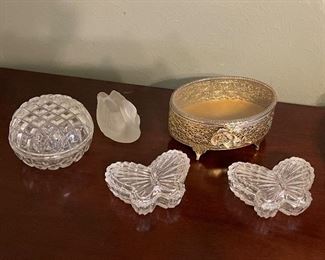 Butterfly Pin Boxes , Filigree Jewelry Box