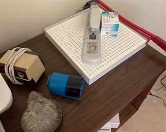 Pencil Shapers one electric, one Battery Operated, Paper Slicer, Office Size Staper