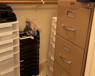 Metal File Cabinet, Rolling Plastic Drawer Cabinets, Black Office Paper Organizers 