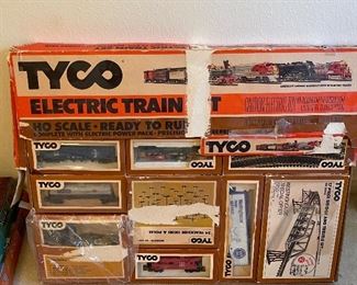 Tyco Electric Train Set with Extra Tracks