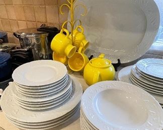 Rare Charles Haviland White Imperatrice China Dinnerware Serving Pieces 