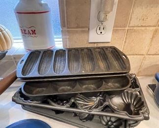 Griswald and Wilton Cast Iron Pans Muffin, Corn Bread