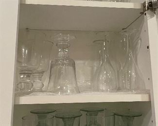 William Sonoma Green and White Goblets, Fine Wine Glasses