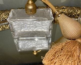 Atomizer Perfume Bottle Raised Flowers French Marcel Franck