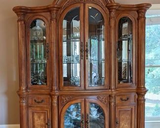 Aico Michael Amini Pecan Monte Carlo Collection China Cabinet Contents Not Included