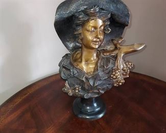 Beautiful Art Nouveau Cast Bronze Statue
