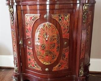 Beautiful Ormolu Mounted French Napoleon III Boulle Cabinet with Marble Top