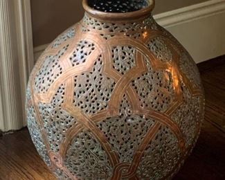 Copper Filigree Vase