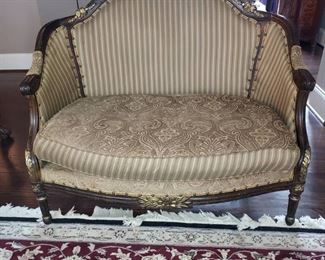 Elegant Threshold Settee with Accent Pillows