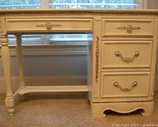 French Provincial Painted Wooden Desk