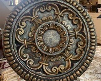 Large Heavy Medallion with Metal Holder