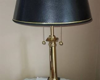 Lovely Brass and Marble Executive Desk Lamp