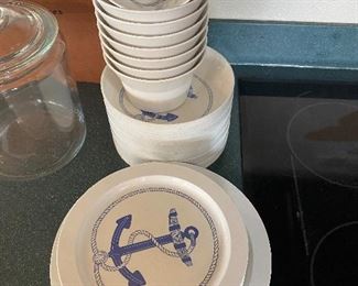 Boaters dinnerware 4 pc place setting.. set of 8 each 