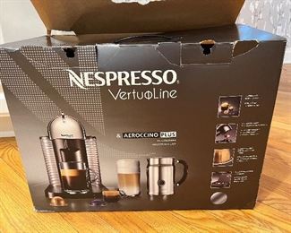 Nespresso Vertuoline machine and frother 